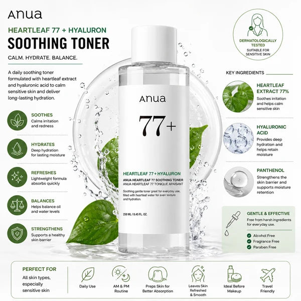 Anua Heartleaf 77 Soothing Toner 250ml
