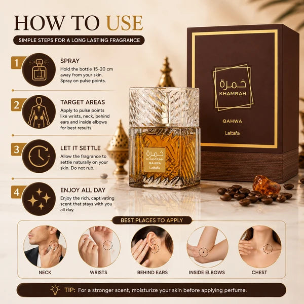 Lattafa Khamrah Qahwa Eau de Parfum 100ml- Unisex