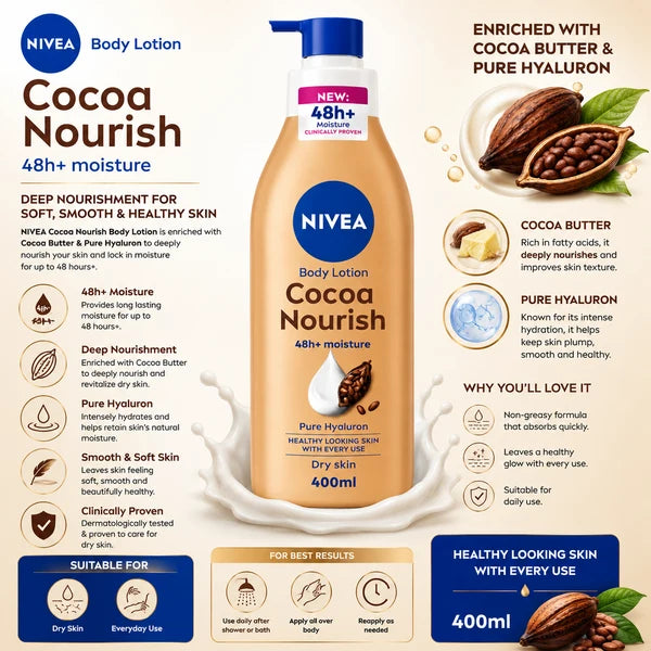 NIVEA Cocoa Nourish Body Lotion 400ml