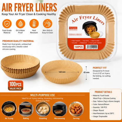 100PCS Air Fryer Paper Liners