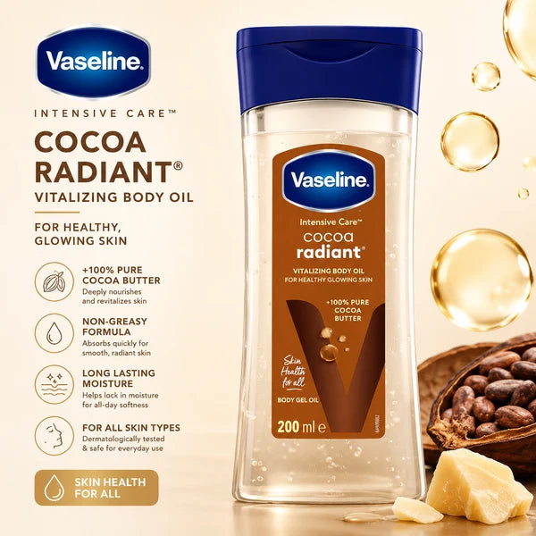 Vaseline Intensive Care Cocoa Radiant Body Gel Oil