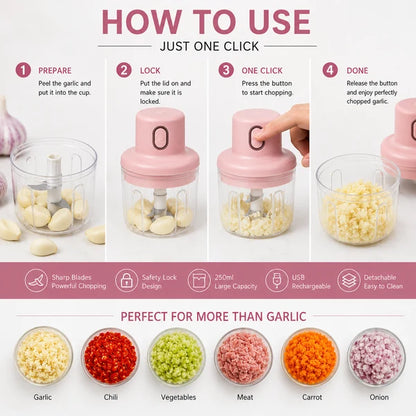 Electric Garlic Mini Chopper