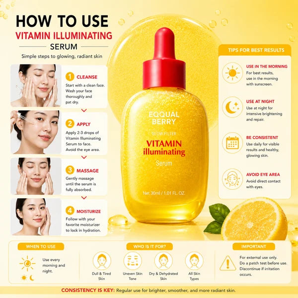 EQQUALBERRY Glow Filter Vitamin Illuminating Serum 30ml