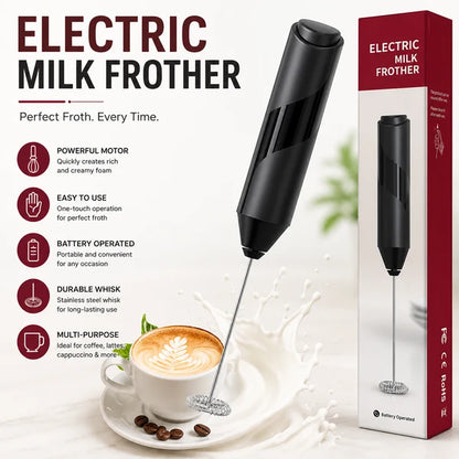 Electric Milk Frother Handheld Coffee Foam Maker