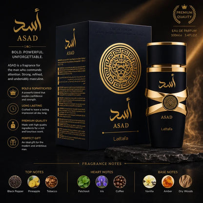 Lattafa Asad Eau de Parfum for Men –100ml