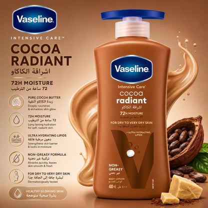 Vaseline Intensive Care Cocoa Radiant Body Lotion 72H - 400ml