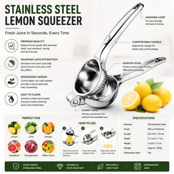 Premium Stainless Steel Lemon Squeezer